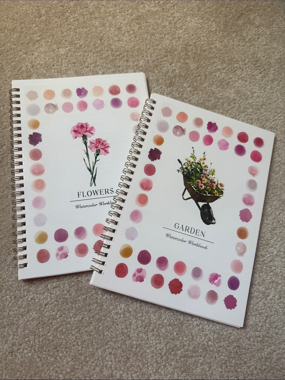 Floral Watercolor Spiral Notebooks TWO